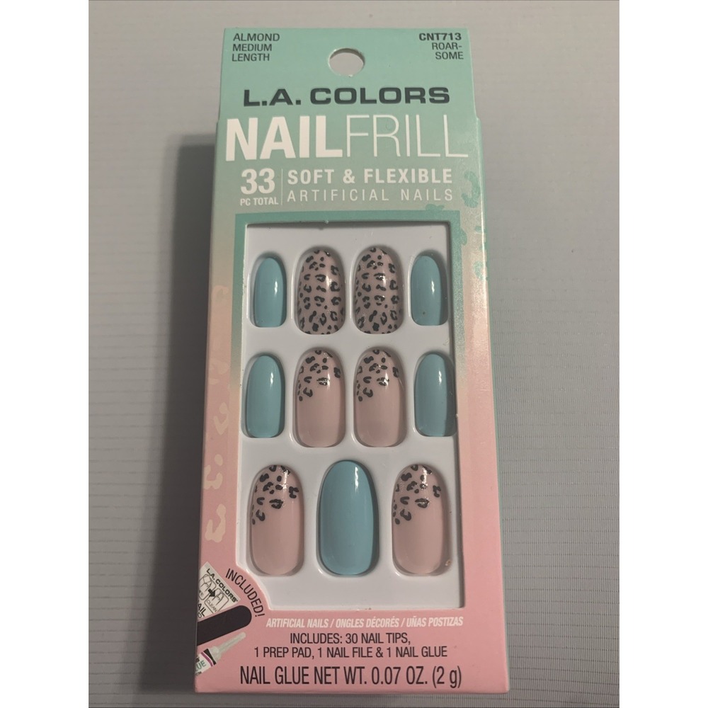 La Colors Nail Frill High Gloss 33-Piece Artificial Nail Kit, Make A Wish CNT713